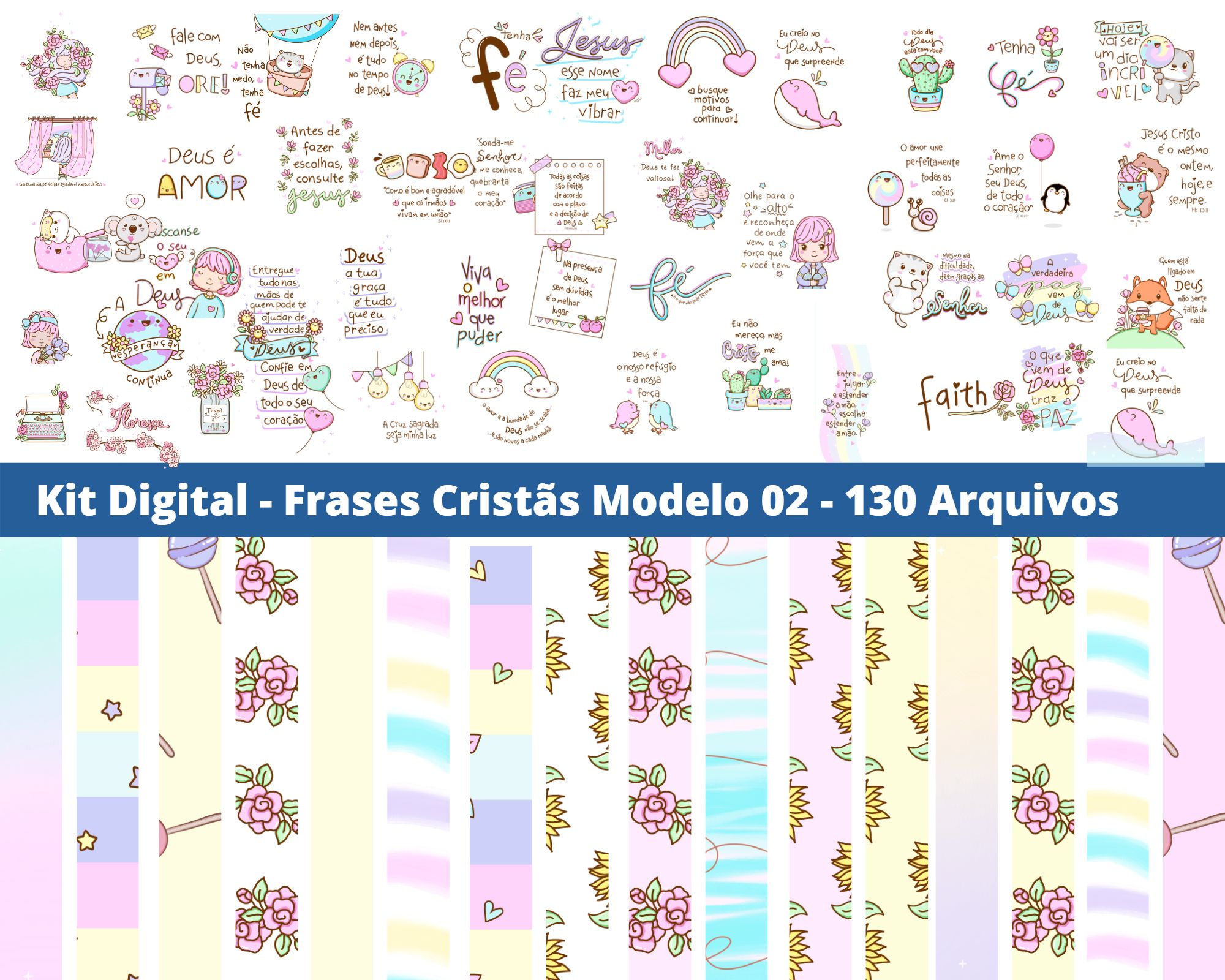 Kit Digital - Frases Cristãs Modelo 02
