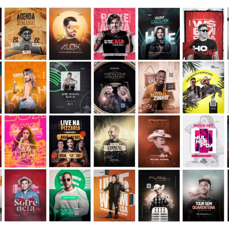 Pack Artes Live e Agenda (Post & Stories)