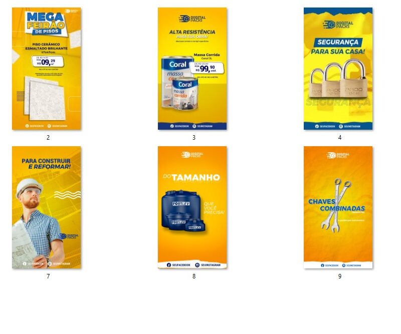 Pack Artes Materiais de Construção