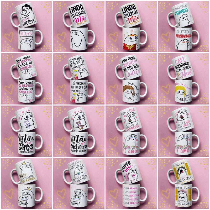 Kit digital Canecas FLork dia das Mães