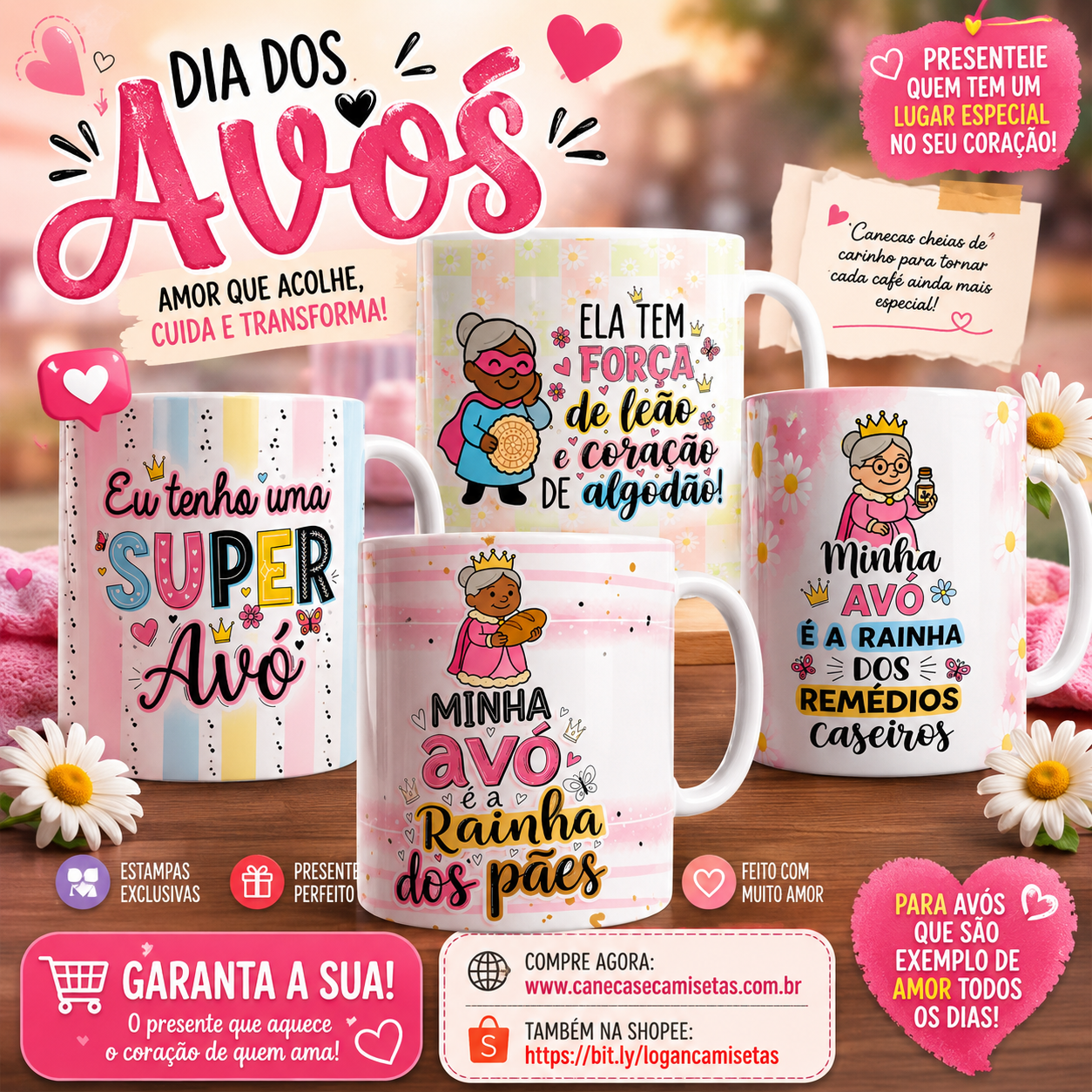 Kit Digital Caneca dia dos Avós - Canecas