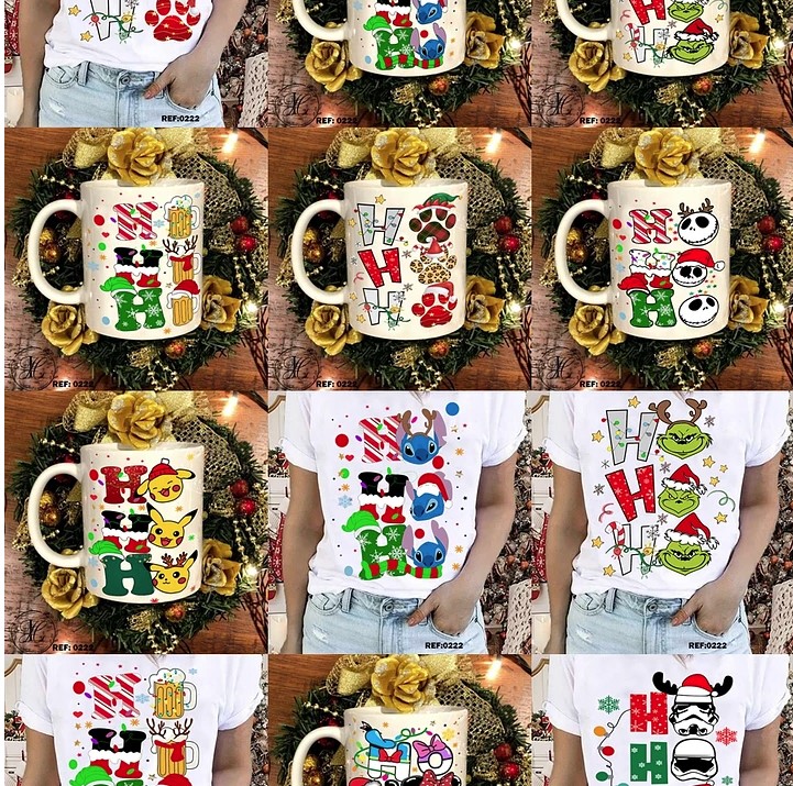 Kit Digital Canecas e Camisetas Natal